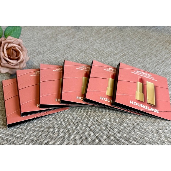 Hourglass Cosmetics Other - 6 Hourglass Unlocked Soft Matte Lipstick Sample Cards New 24 Total Shade Samples